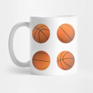 Basketball Lovers Basketballs Pattern for Fans and Players (White Background) Mug